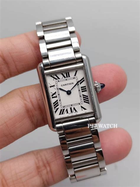 Cartier Tank Quartz Silver Dial Ladies Watch WSTA0051